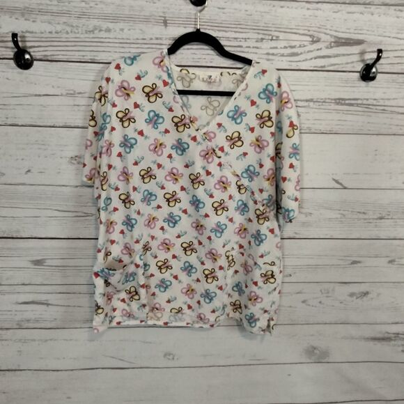 "Expo Uniform Inc" woman's scrub top - Picture 1 of 7
